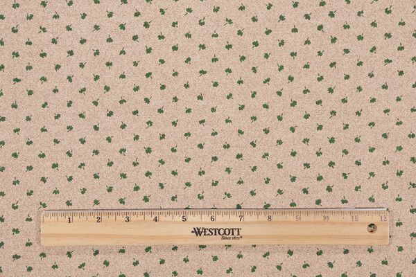 Sample of Scalamandre Clover Printed Cotton Drapery Fabric in Green 