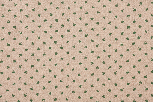 Sample of Scalamandre Clover Printed Cotton Drapery Fabric in Green 