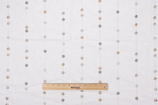TFA Friendly Colors Embroidered Drapery Fabric in Natural 