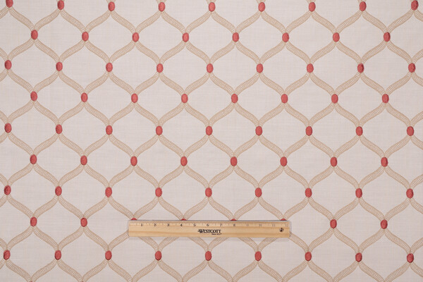 Swavelle/Mill Creek Secret Admirer Embroidered Drapery Fabric in Sumac 