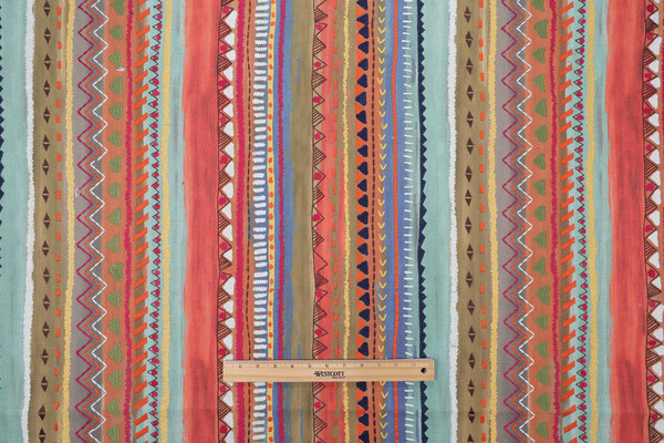 TFA Classic Charm Printed & Embroidered Drapery Fabric in Fiesta 