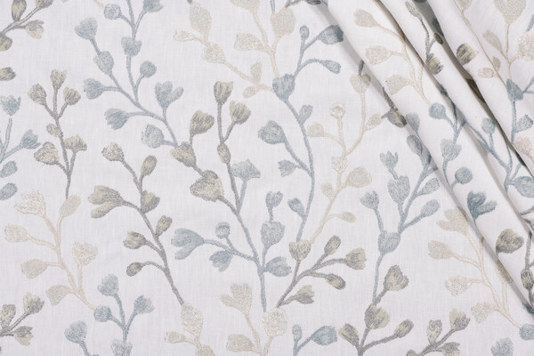 Swavelle/Mill Creek Tree Hugger Embroidered Drapery Fabric in Evergreen 