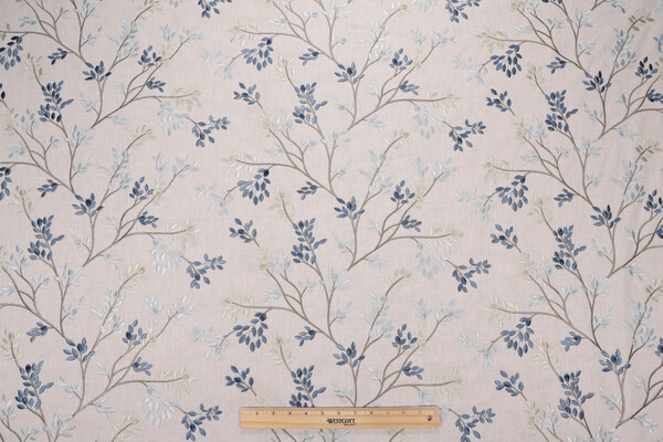 Swavelle/Mill Creek Story Teller Embroidered Drapery Fabric in Dragonfly 