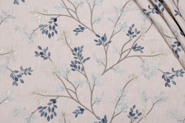 Swavelle/Mill Creek Story Teller Embroidered Drapery Fabric in Dragonfly 