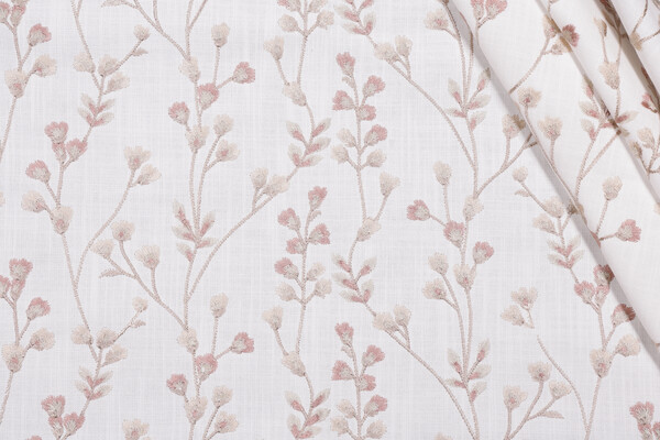 Swavelle/Mill Creek Peacekeeper Embroidered Drapery Fabric in Potpourri 