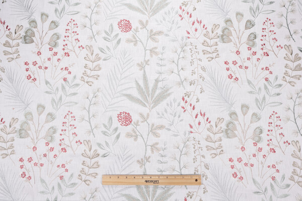 Swavelle/Mill Creek Herbalist Embroidered Drapery Fabric in Spa 
