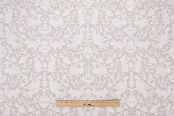 Swavelle/Mill Creek Woodland Whimsy Embroidered Drapery Fabric in Natural 