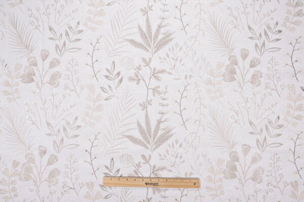 Swavelle/Mill Creek Herbalist Embroidered Drapery Fabric in Marble 