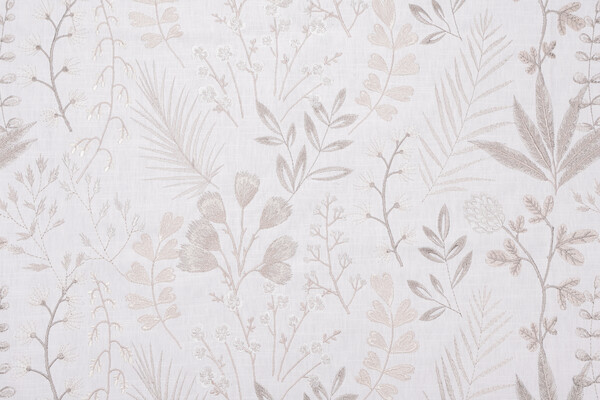 Swavelle/Mill Creek Herbalist Embroidered Drapery Fabric in Marble 
