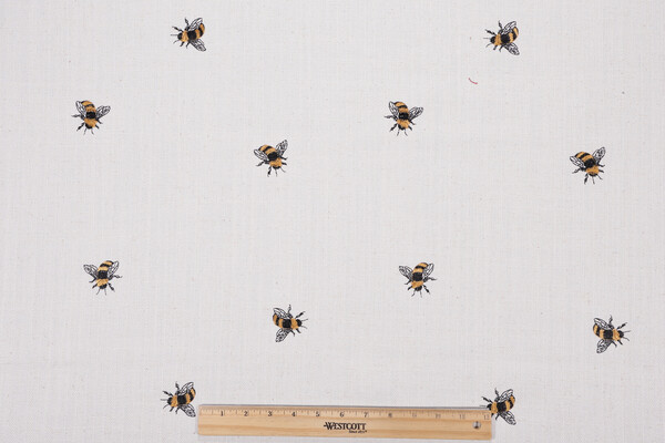 TFA Buzzing Embroidered Decorator Fabric in Honey 