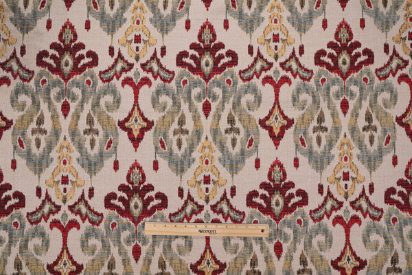 Swavelle/Mill Creek Sandoa Latex Backed Chenille Tapestry Upholstery Fabric in Flame 