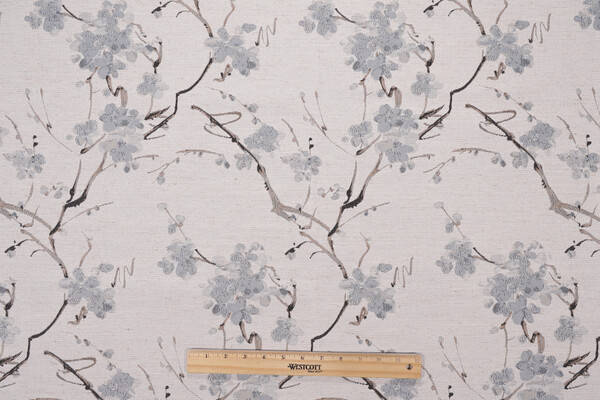 Swavelle/Mill Creek Cherry Grove Latex Backed Tapestry Upholstery Fabric in Sky 