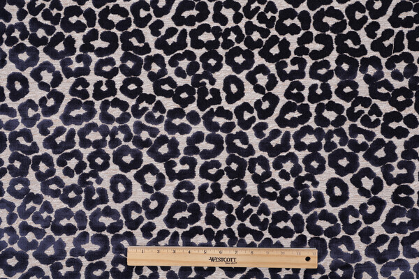 TFA Fat Cat Latex Backed Velvet Upholstery Fabric in Navy 