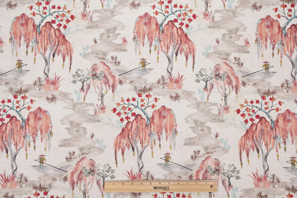 Swavelle/Mill Creek Kimura-Hathor Printed Drapery Fabric in Rust 