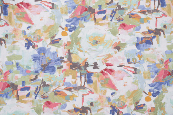 Swavelle/Mill Creek Rezzori-Madden Printed Cotton Drapery Fabric in Fresh Cut 