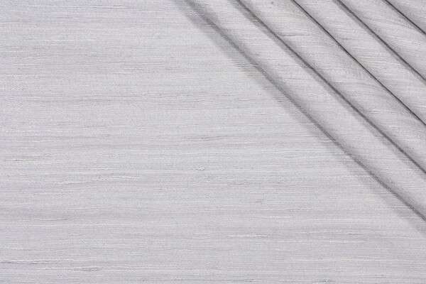 Savannah Silk Decorator Fabric in Silver