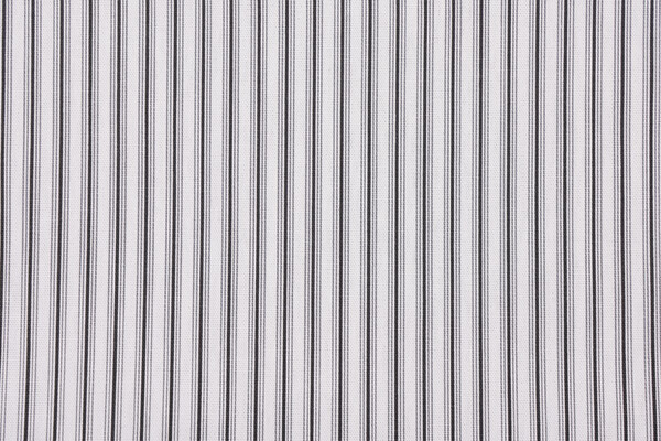 Magnolia Home Cottage Stripe Printed Cotton Drapery Fabric in Onyx