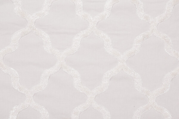 Click for 6.63 Yards Fonthill Astley Boucle Embroidered Drapery Fabric in Ivory Fonthill Astley Boucle Embroidered Drapery Fabric in Ivory