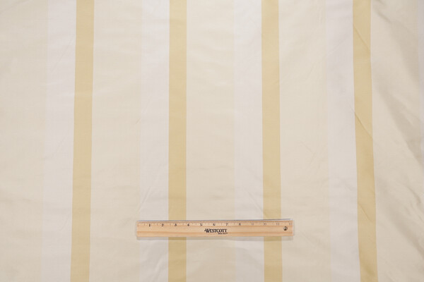 Scalamandre Sirneuse Stripe Silk Decorator Fabric in Cream/Gold