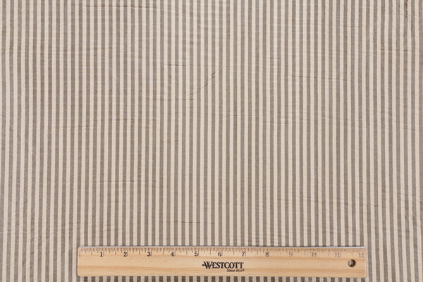 Grey Watkins Rampur Stripe Silk Decorator Fabric in Olive