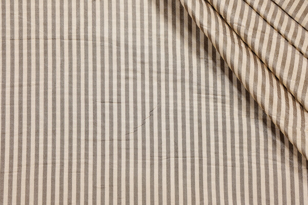 Grey Watkins Rampur Stripe Silk Decorator Fabric in Olive