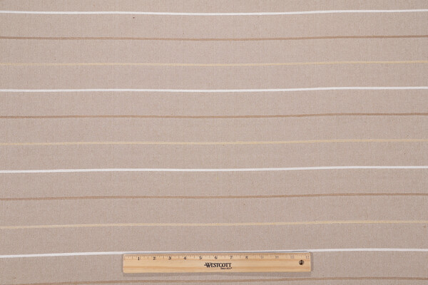 Grey Watkins Calabria Woven Upholstery Fabric in Tan/White