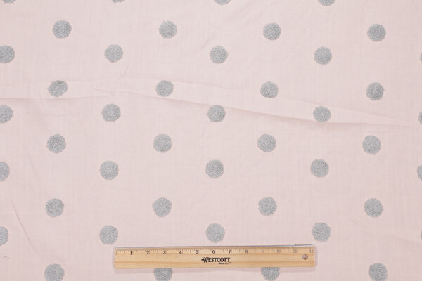 Sample of Covington Puff Dotty Embroidered Drapery Fabric in 704-Dusty Rose 