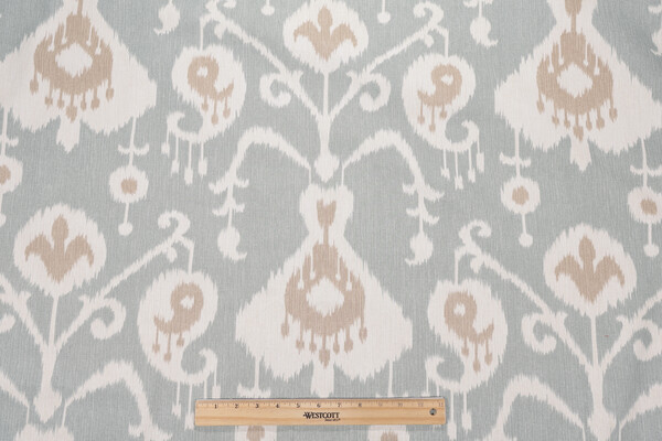 Magnolia Home Java Printed Cotton Drapery Fabric in Spa