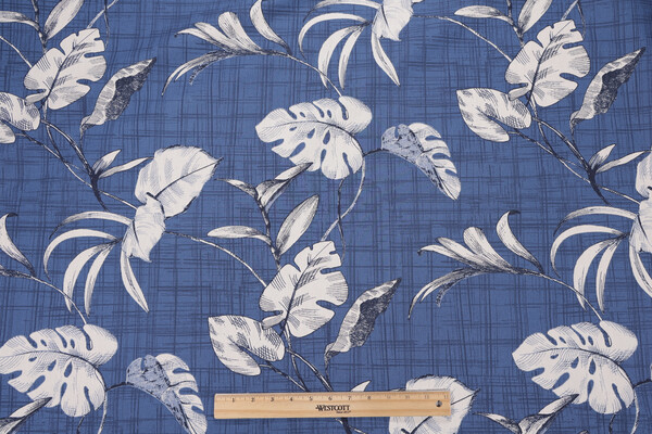 Magnolia Home Havana Printed Cotton Drapery Fabric in Harbor