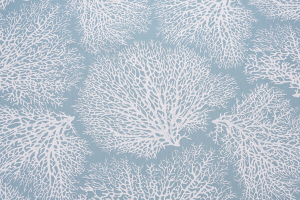 Magnolia Home Ariel Printed Cotton Drapery Fabric in Ocean