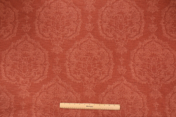 Thibaut Istanbul Damask F97149 Printed Cotton Drapery Fabric in Rust