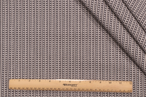 PK Lifestyles Linear Leaves Woven Decorator Fabric in Domino