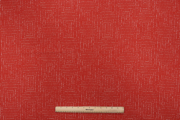Corabeth Woven Upholstery Fabric in Tangerine