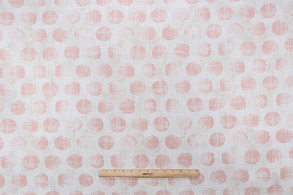 Ellen Degeneres Silva Spots Printed Cotton Drapery Fabric in Blush