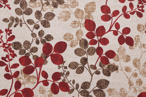 Cabrera Printed Polyester Outdoor Fabric in Sangria