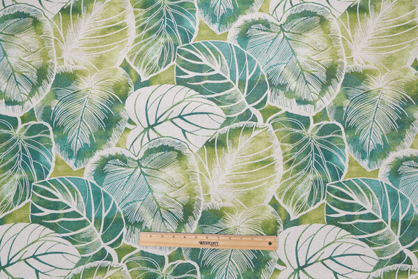 Richloom Solarium Key Cove Printed Polyester Outdoor Fabric in Lagoon