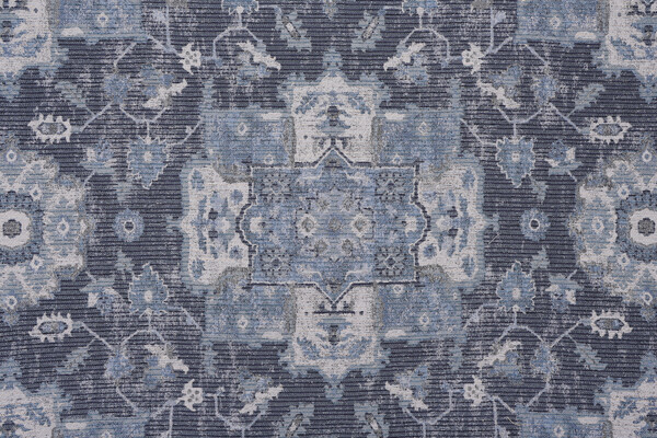 Mill Creek Amici Chenille Tapestry Upholstery Fabric in Indigo