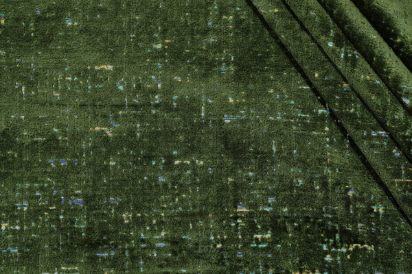 P Kaufmann City Lights Woven Chenille Velvet Upholstery Fabric in Emerald