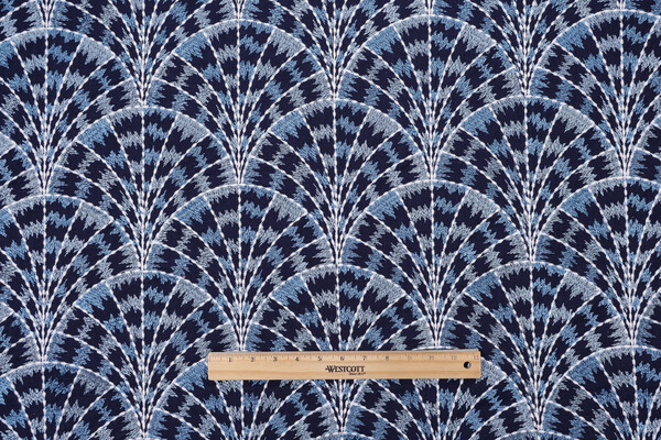 Click for Covington Cougar Embroidered Drapery Fabric in 52-Cabana Blue  Covington Cougar Embroidered Drapery Fabric in 52-Cabana Blue
