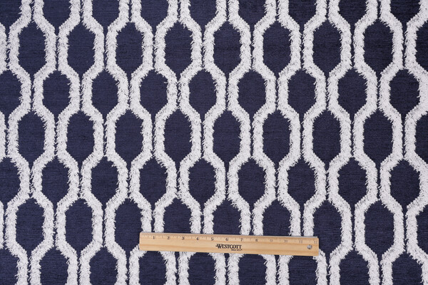 Sample of Covington Fringe Benefits Woven Chenille Upholstery Fabric in 593-Indigo 