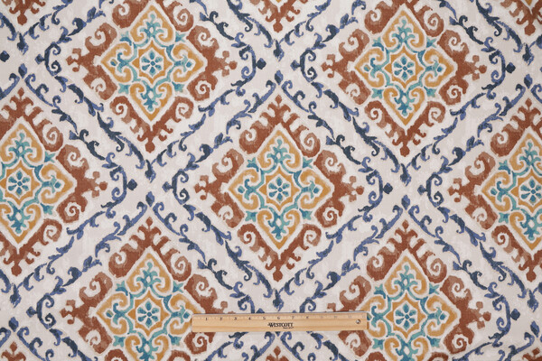 Covington Feabhra Printed Cotton Drapery Fabric in 608-Saddle