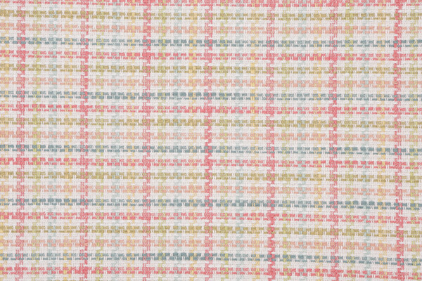 Covington Chatham Plaid Woven Upholstery Fabric in 747-Coral Pink 