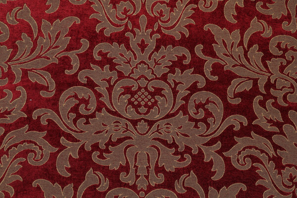 Sample of Gaines Woven Chenille Upholstery Fabric in Garnet 