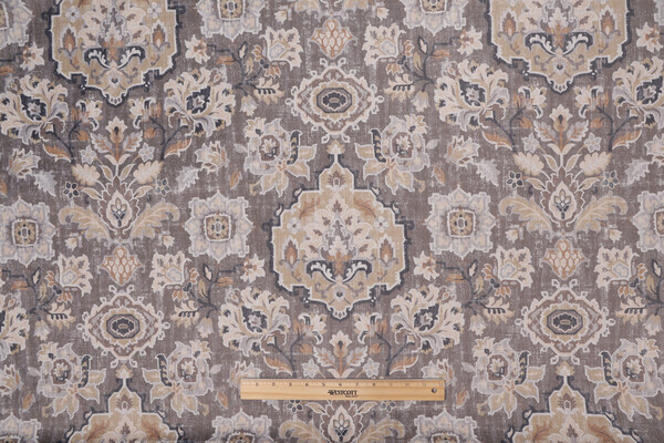 Textile 360 Rumi Printed Velvet Decorator Fabric in Sterling