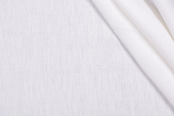 Lady Fabrics Beatriz Woven Linen Decorator Fabric in White
