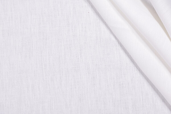 Lady Fabrics Beatriz Woven Linen Decorator Fabric in White