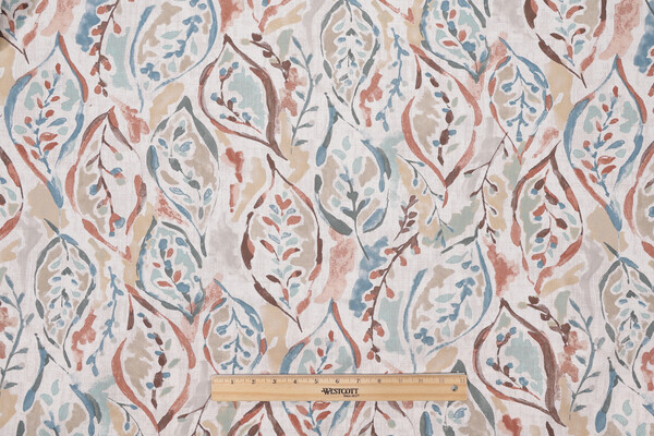 Magnolia Home Talley Printed Cotton Drapery Fabric in Copper