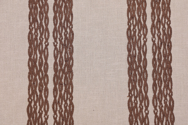 Sava Embroidered Drapery Fabric in Clove