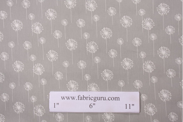 Click for 2.88 Yards Premier Prints Small Dandelion - Twill Printed Cotton Drapery Fabric in Storm Premier Prints Small Dandelion - Twill Printed Cotton Drapery Fabric in Storm