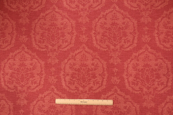 Thibaut Istanbul Damask F97149 Printed Cotton Drapery Fabric in Rust